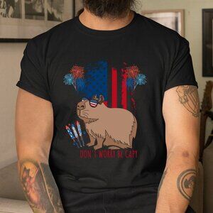 Don’t Be Worry Be Capy Usa Flag Patriotic Fourth Of July Shirt 1